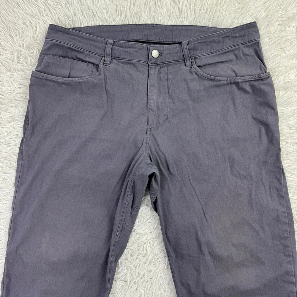 Lululemon Pants Mens‎ 32 Blue Garment Dyed ABC Slim Fit Tapered Leg Pockets